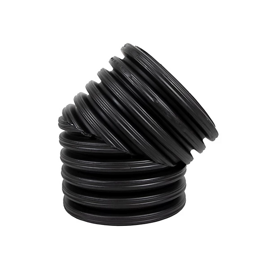 WT CORRUGATED 45* BEND PLAIN END - EXTRUDED