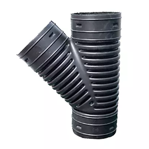 WT CORRUGATED 45* WYE PLAIN END - EXTRUDED