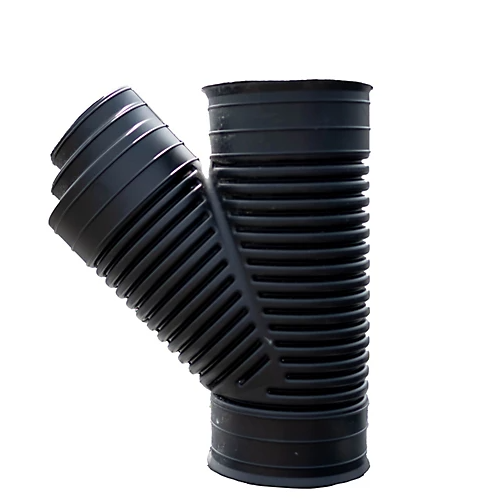 WT CORRUGATED 45* REDUCING WYE PLAIN END - EXTRUDED