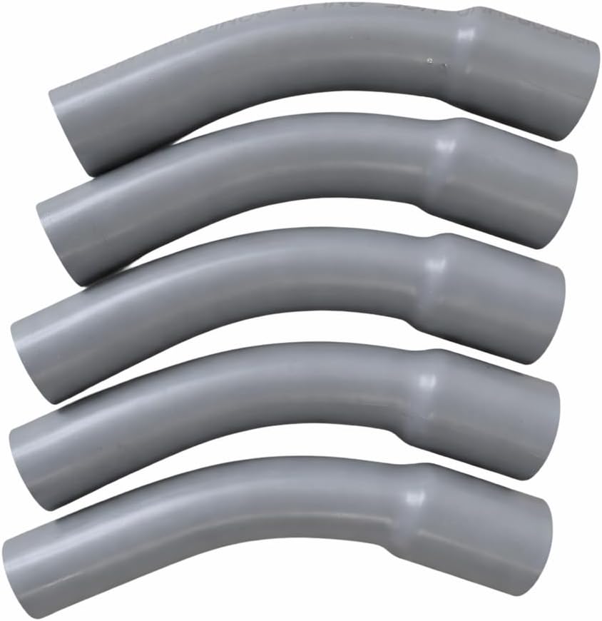 3/4" PVC Conduit 45° Sweep Elbow – Heavy-Duty Electrical Fitting for Underground Use, 5 Pack