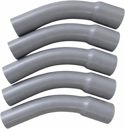 3/4" PVC Conduit 45° Sweep Elbow – Heavy-Duty Electrical Fitting for Underground Use, 5 Pack