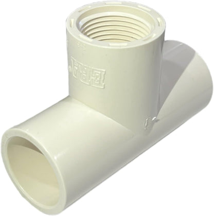 Reducing Female Threaded Tee, (Slip x Slip x Thread) PVC SCH40 5 Pack