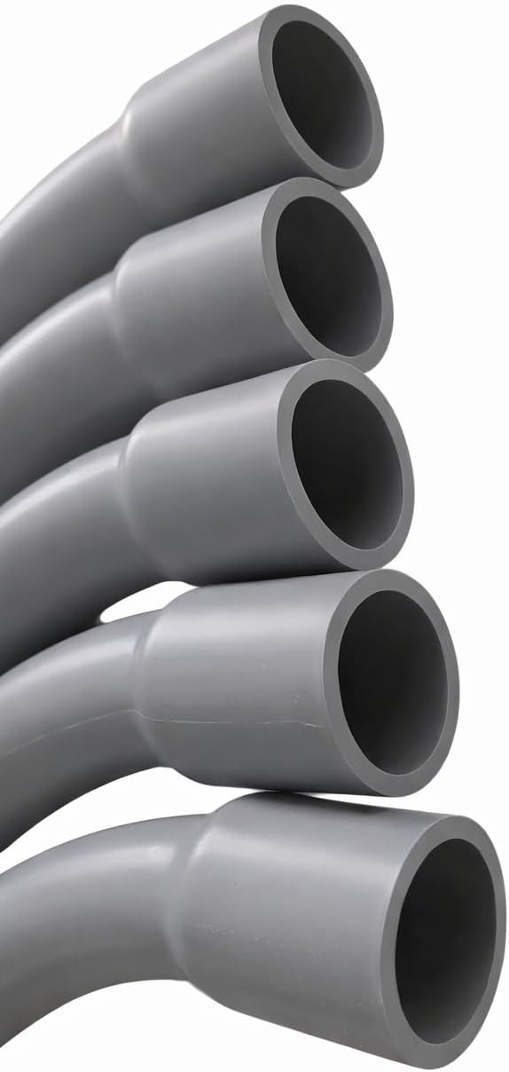 3/4" PVC Conduit 45° Sweep Elbow – Heavy-Duty Electrical Fitting for Underground Use, 5 Pack