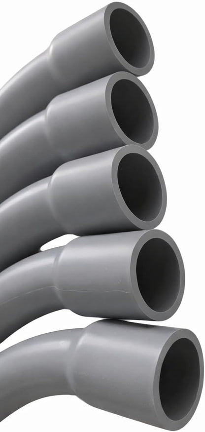 3/4" PVC Conduit 45° Sweep Elbow – Heavy-Duty Electrical Fitting for Underground Use, 5 Pack