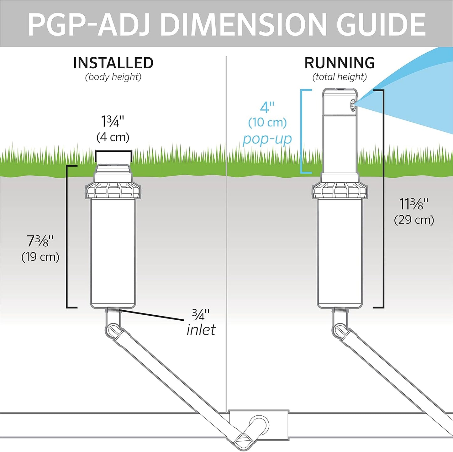 Hunter PGP Ultra Rotor Sprinkler Heads 4-Pack – Includes Adjustment Tool