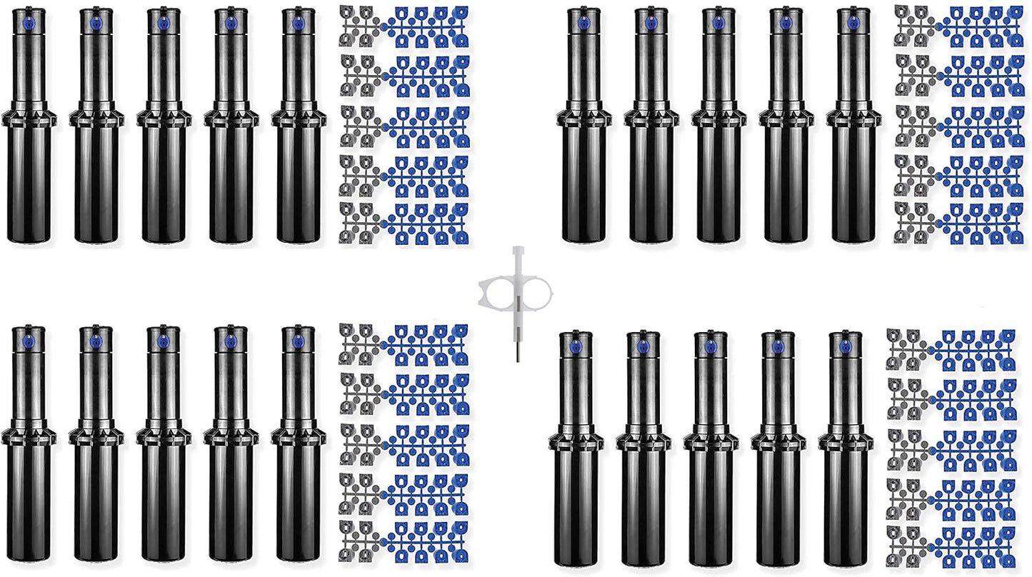 Hunter PGP-04 Ultra Rotor Sprinkler 20-Pack Kit – Includes Nozzle Racks & Adjustment Tool