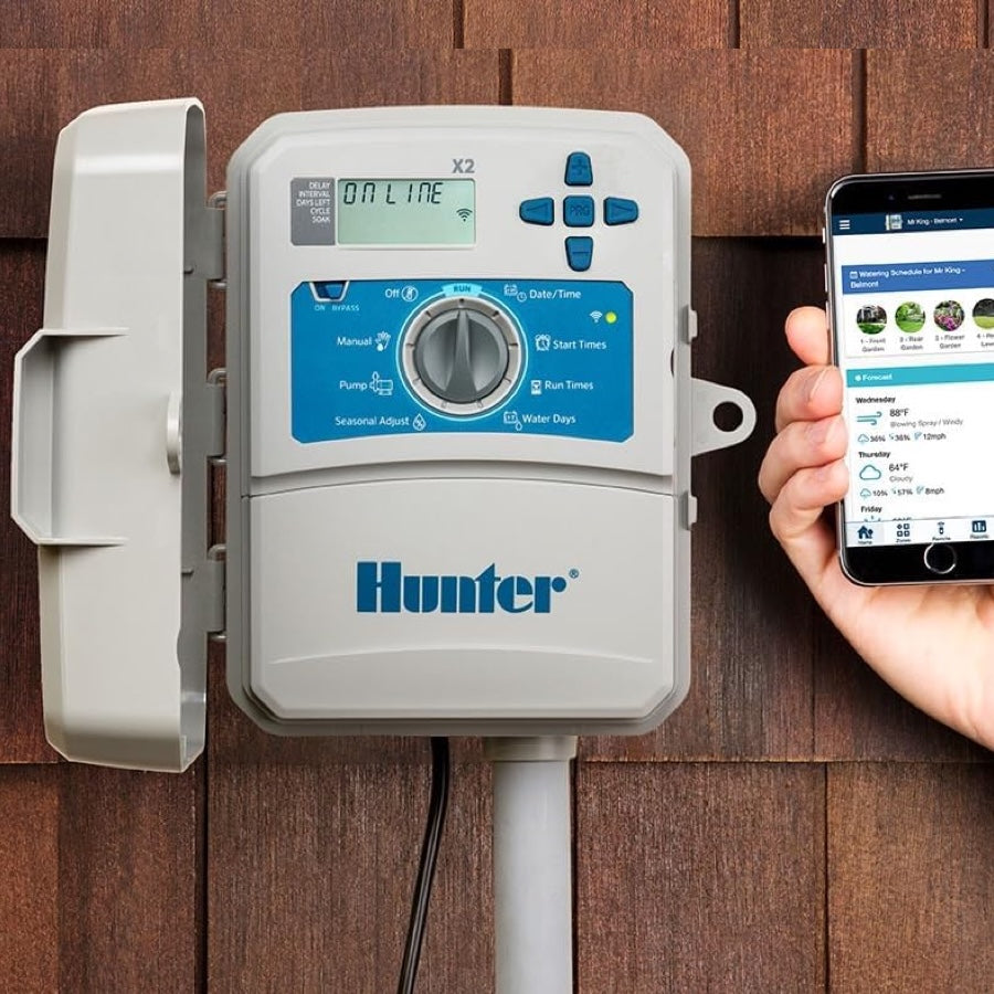 Hunter Hydrawise X2-800 8 Station Hydrawise Controller Bundeled with Wand WiFi Module X2 8 Zone Outdoor or Indoor Smart Internet X2800 Irrigation Timer