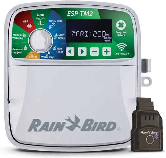 Rain-Bird ESP-TM2 Indoor Outdoor Irrigation WiFi Zone Controller Timer Box and Link Lnk2 WiFi