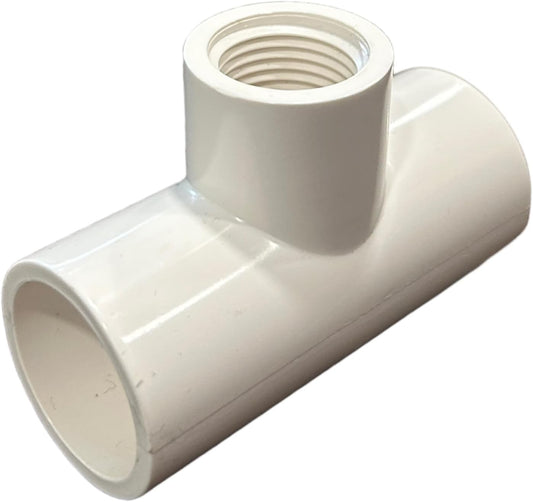 Reducing Female Threaded Tee, (Slip x Slip x Thread) PVC SCH40 5 Pack