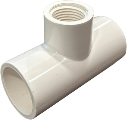 Reducing Female Threaded Tee, (Slip x Slip x Thread) PVC SCH40 10 Pack