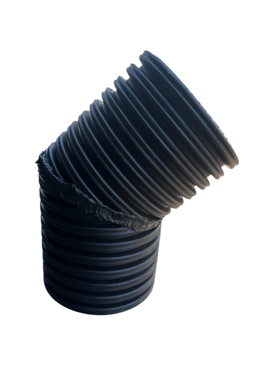 WT CORRUGATED 45* BEND PLAIN END - EXTRUDED