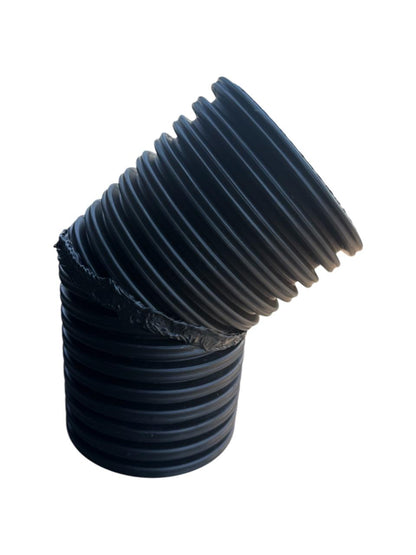 WT CORRUGATED 45* BEND PLAIN END - EXTRUDED