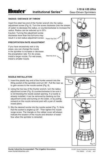 Hunter I-20 Stainless Steel Rotor Sprinkler 4" Pop-Up (I2004SS Gear Drive)